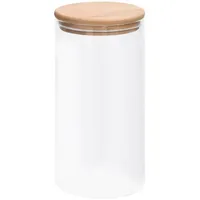 VidaXL Vorratsgläser mit Bambusdeckel 4 Stk. 1200 ml