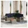 vidaXL Gartensofa-Set 6-tlg. grau Polyrattan