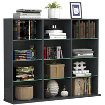 VCM Bücherregal 40 x 30 x 180 cm Schwarz