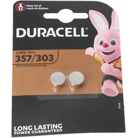 Duracell Uhrenbatterie D357 Knopfzelle 2 St.