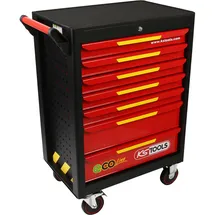 KS Tools ECOline SCHWARZ/ROT/GELB Werkstattwagen mit 7 Schubladen