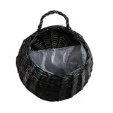 Yeehliny Blumentöpfe aus Rattan, Handgemachte Rattan geflochten Blumentopf zum Aufhängen, Pflanzenkörbe, Korb Geflochten, für Garten, Hochzeit, Hausdekoration, Türdekoration (18x23cm/D)