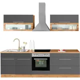 kochstation Küchenzeile KS-Wien 260 cm grau