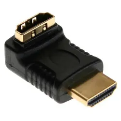 INLINE HDMI Adapter, Stecker / Buchse, gewinkelt oben, vergoldete Kontakte