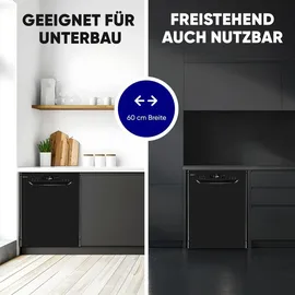 Bomann GSP 7419 Geschirrspüler (freistehend, 598 mm breit, Schwarz)