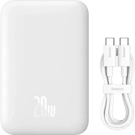Baseus P10059002223-00, 6000 mAh, Wireless charging, 20 W White