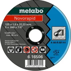 Metabo Novorapid 125 x 1,0 x 22,23 mm Stahl Trennscheibe Form 41