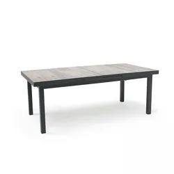 Oviala Business Ausziehbarer Tisch aus Aluminium und Keramik