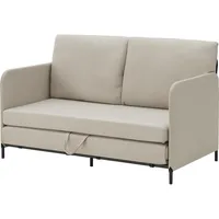 [en.casa] - Bettsofa, Soini mit Liegefunktion Beige