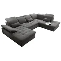 ed-lifestyle Wohnlandschaft Wayne U Sofa 3-teilig Holzwerkstoff/Nosag