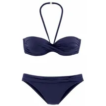 LASCANA Bügel-Bandeau-Bikini Damen Blau 32 Cup A