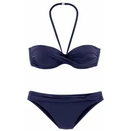 LASCANA Bügel-Bandeau-Bikini Damen Blau 32 Cup A