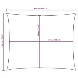vidaXL Sonnensegel Oxford-Gewebe Rechteckig 4x6 m Rot