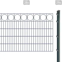 Arvotec Doppelstabmattenzaun »EXCLUSIVE 100 zum Einbetonieren "Ring" mit Zierleiste«, Zaunhöhe 100 cm, Zaunlänge 2 - 60 m 52865043-0 anthrazit H/L: 100 cm x 56 m