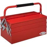 DURHAND Werkzeugkasten 5 Fächer Rot 45 x 22,5 x 34,5 cm