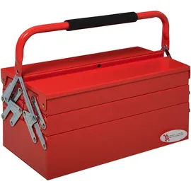 DURHAND Werkzeugkasten 5 Fächer Rot 45 x 22,5 x 34,5 cm