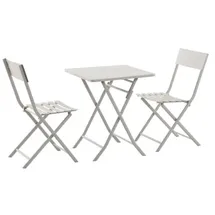 MWH Das Original MWH Balkonset Lido 3 tlg. Stahl Grau Taupe