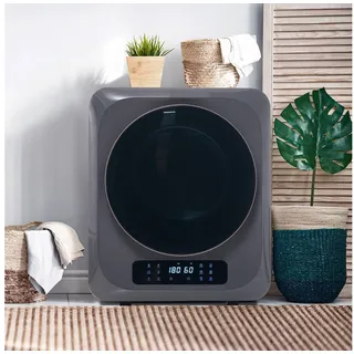i@home Ablufttrockner Ablufttrockner,Edelstahltrockner,2,5 kg,tatsächlich bis zu 4 kg,850 W, Kompakt, Wandmontage grau