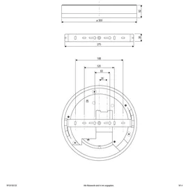 EVN Lichttechnik LED-Anbauleuchte 300 mm Kunststoff