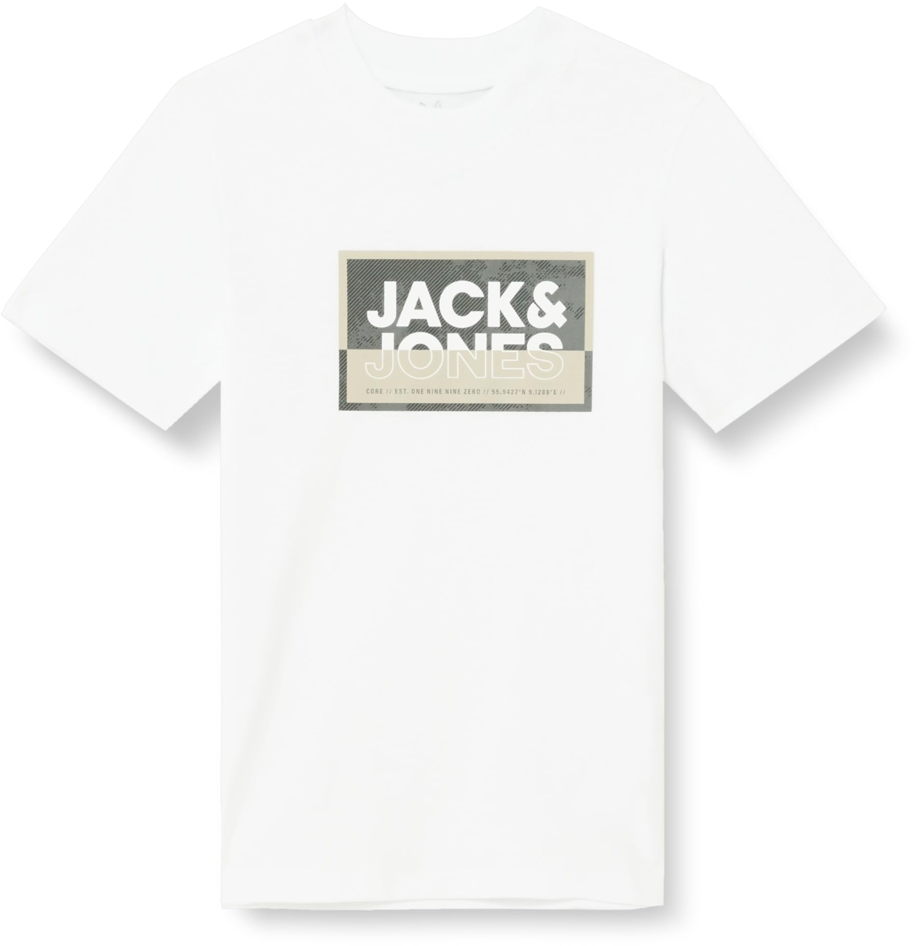 JACK&JONES Jungen JCOLOGAN Tee SS Crew Neck SS24 JNR T-Shirt, White, 176 cm