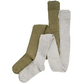 MINYMO Strumpfhose "Stocking-solid rib 2-pack" in Grau | Gr.: 116/122
