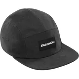 Salomon Five Panel Kappe - Deep Black - One Size