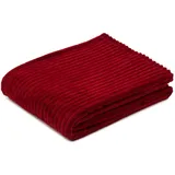 Gözze Feine Corddecke Kuscheldecke 150 x 200 cm Karminrot