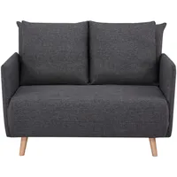 Mid.you Schlafsofa, Dunkelgrau, Textil, Buche, massiv, 2-Sitzer, Füllung: Komfortschaum, 109x83x91 cm, Liegefunktion, Kinder- & Jugendzimmer, Jugendmöbel, Jugendsofas