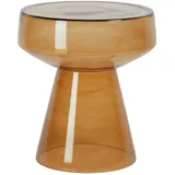 Light & Living Beistelltisch, Gelb, Glas, Rund, 37x44x37 cm, CE, Wohnzimmer, Wohnzimmertische, Beistelltische
