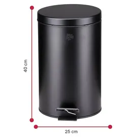 Dirt Devil Tretmülleimer 12 l Schwarz