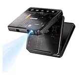 Aurzen Zip Cyber Edition Tri-Fold DLP Mini Beamer, 1,5 Stunden Laufzeit