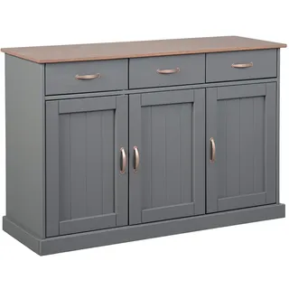 Interlink Luzerna Sideboard mit 3 Türen und 3 Schubladen grau braun