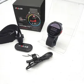Polar Vantage V3 BT 47 mm Aluminiumgehäuse schwarz Silikonarmband blau L