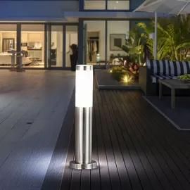ETC Shop Elegante LED Leuchte für den Außenbereich - Silber