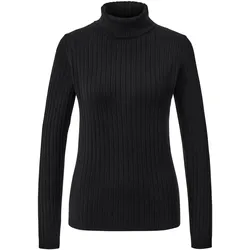 Tchibo - Gerippter Rollkragenpullover - Damen - Gr. XL - schwarz