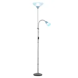 RL Deckenfluter dimmbar mit Fernbedienung LED Stehlampe, bewegliche Leselampe, RGB Farbwechsel, warmweiß, DxH 28 x 180 cm