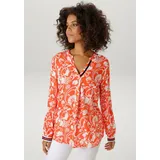 Aniston CASUAL Schlupfbluse mit fantasievollem, grafischen Blumendruck Rot 42