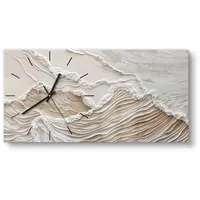 Deqori Wanduhr 'Sandwellenzauber' (Glas Glasuhr modern Wand Uhr Design