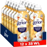 Lenor Weichspüler 12x38 Waschladungen, Goldene Orchidee, 24H Unwiderstehliche Frische