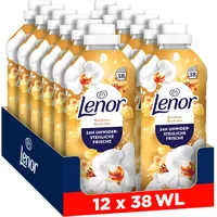 Lenor Weichspüler 12x38 Waschladungen, Goldene Orchidee, 24H Unwiderstehliche Frische