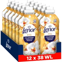 Lenor Weichspüler 12x38 Waschladungen, Goldene Orchidee, 24H Unwiderstehliche Frische