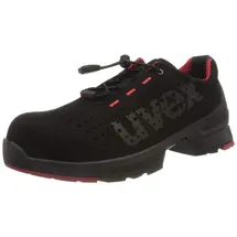 Uvex 1 S1 SRC, Arbeitsschuhe für Damen - Herren, Schwarz/Rot, 44