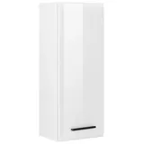 WELLTIME Hängeschrank "Sovana", weiß (korpus, front: weiß, weiß hochglanz), B:30cm H:77cm T:23cm, Holzwerkstoff, Schränke, Hängeschrank, Badezimmerschrank mit 2 Fächern in Weiß - (B/T/H) 30/24/77 cm