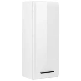 WELLTIME Hängeschrank "Sovana", weiß (korpus, front: weiß, weiß hochglanz), B:30cm H:77cm T:23cm, Holzwerkstoff, Schränke, Hängeschrank, Badezimmerschrank mit 2 Fächern in Weiß - (B/T/H) 30/24/77 cm