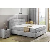 Jockenhöfer Gruppe Boxspringbett »Betty« 7-Zonen-TTFK-Matratze, KS-Topper, Bettgröße 140 oder 180 wählbar grau