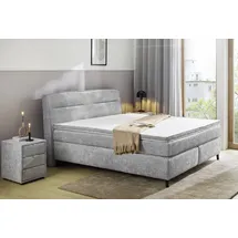 Jockenhöfer Gruppe Boxspringbett »Betty« 7-Zonen-TTFK-Matratze, KS-Topper, Bettgröße 140 oder 180 wählbar grau