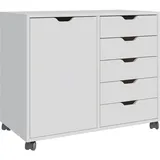 Relaxdays Rollcontainer 40 x 50 x 60 cm weiß