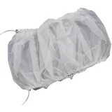 Vogelkäfig-Netzabdeckung, Samenfederfänger, weicher Rockschutz, Nylon-Mesh-Netz für runde, quadratische Papageienkäfige Pflanzenabdeckung Winter (White, One Size)