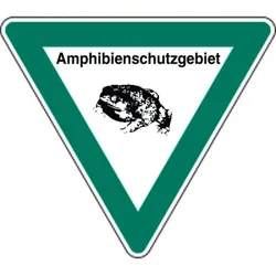 Schild Amphibienschutzgebiet