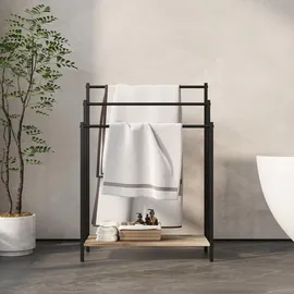 Relaxdays Handtuchständer Stehend Schwarz